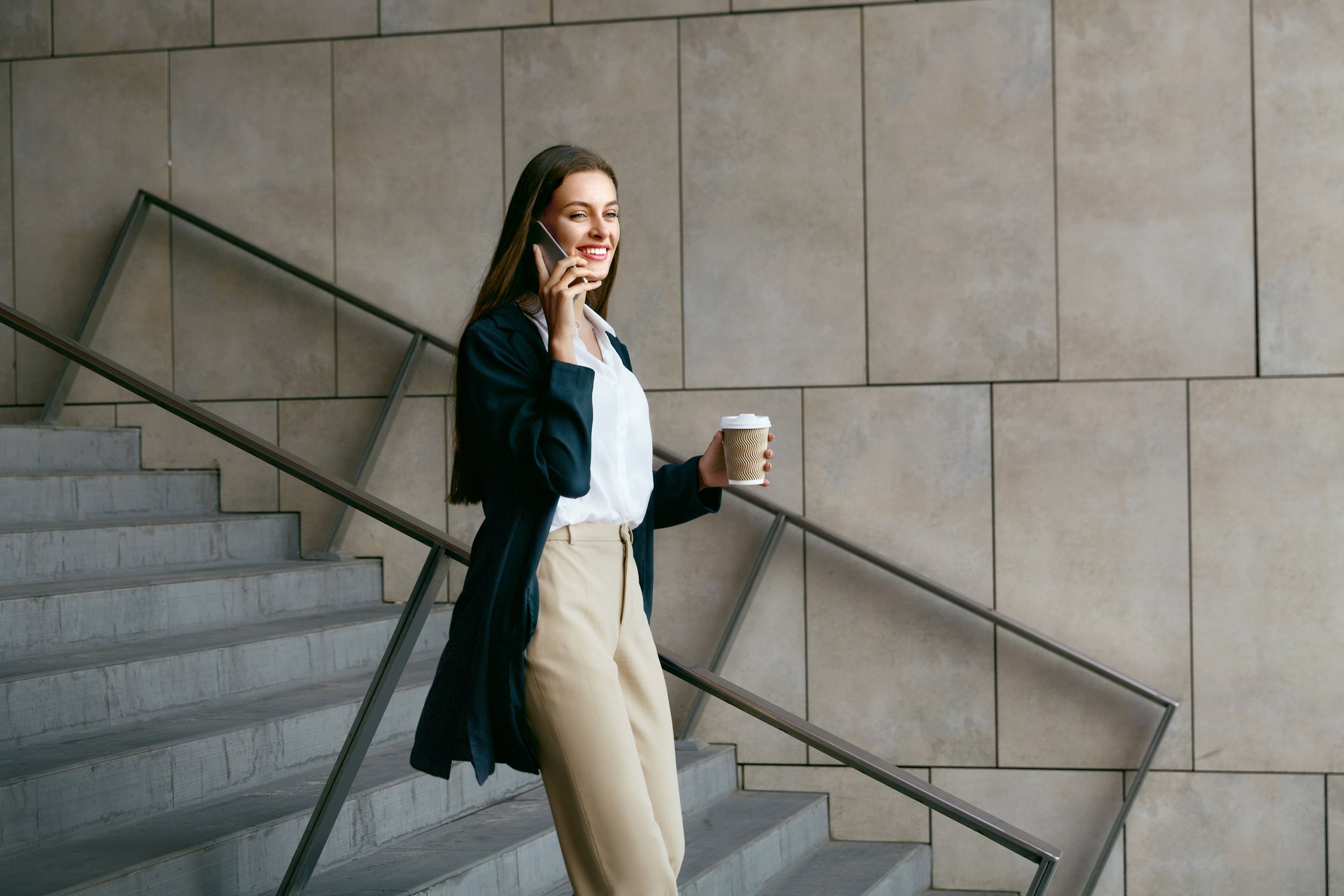 Business Women Style. Woman Going To Work