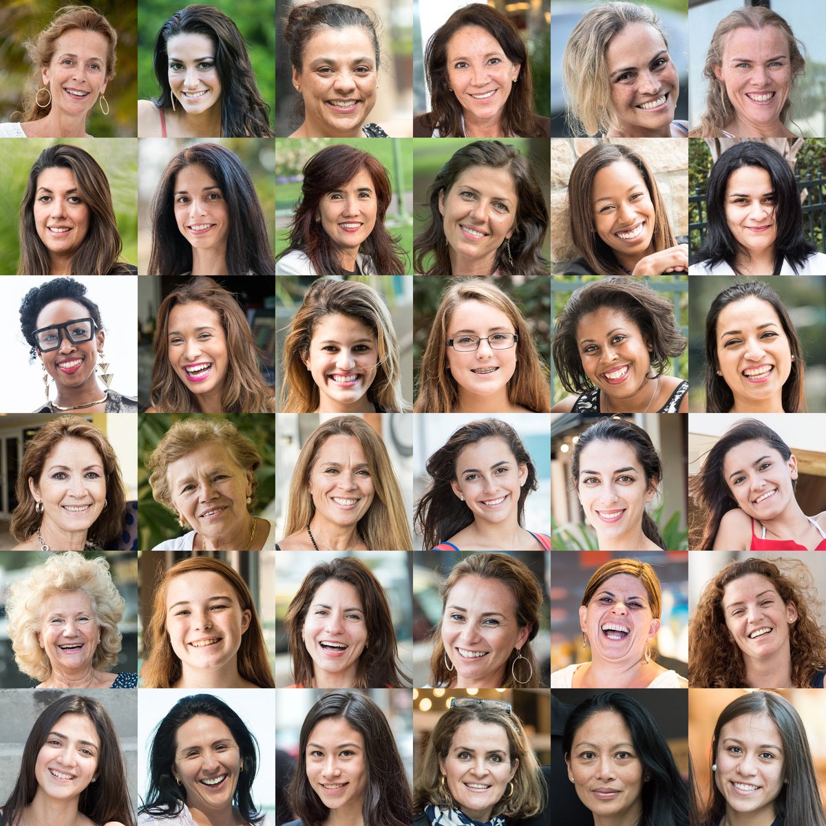 Smiling Women's Faces